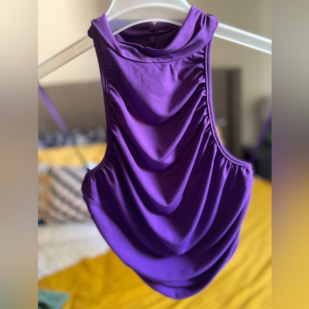 Purple crop top MISS LOLA